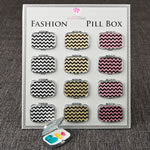 Fabulous Glitter Chevron pill Box from gifts by Fashioncraft&reg;