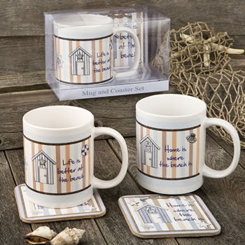 Nautical Mug & Coaster set - 2 assorted Designs from gifts by Fashioncraft&reg;